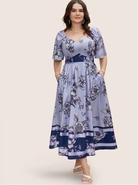 Bloomchic NEW/w tag 22/24 boho floral maxi dress